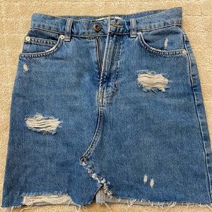 Free People Jean Skirt